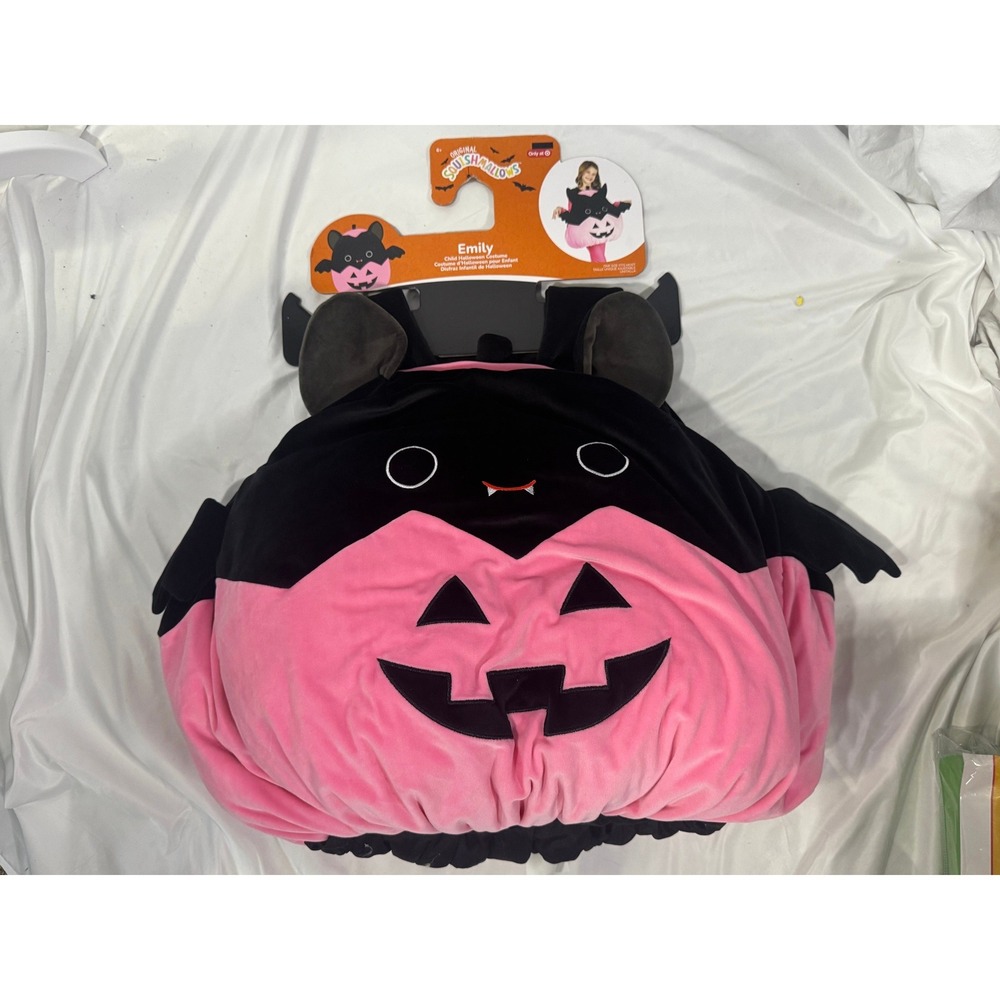 Squishmallows Emily the Bat Child Halloween Costume Pink Black JWC5961 NWT